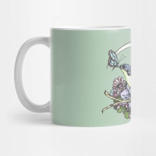 Bird and butterfly Moon Mug